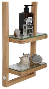 Mensola a muro in legno di quercia, altezza 81 cm Zone - Wireworks