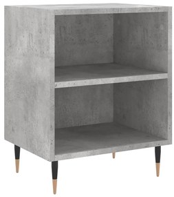 Comodini 2 pz grigio cemento 40x30x50 cm in legno multistrato