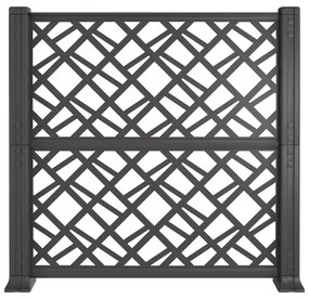 Traliccio fisso Kit di 2 pannelli modulari ANTR. SCAT.A in polipropilene, antracite, L 114 X H 111.6 cm, 142 mm, 2 pezzi