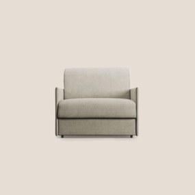 Evans poltrona letto in morbido tessuto impermeabile T02 panna