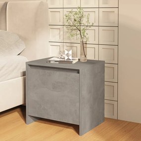 Comodino grigio cemento 45x34x44,5 cm in truciolato