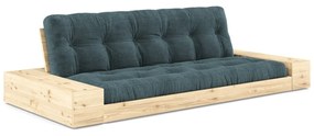 Divano letto in velluto a coste blu 244 cm Base - Karup Design
