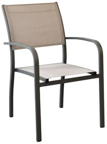 TORRES - poltrona con struttura in alluminio verniciato bianco, antracite, taupe o tortora