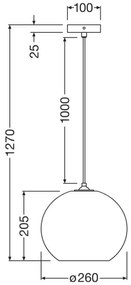 Ledvance - Lampadario a sospensione con filo DECOR CARDBOARD 1xE27/15W/230V diametro 26 cm