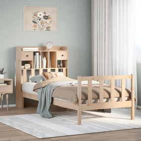 Letto libreria senza materasso 90x200 cm legno massello pino