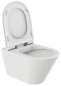 Wc Sospeso Senza Brida Azzurra Ceramica Bianco Opaco "Forma"