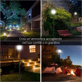 Lampione da Giardino LED a Energia Solare H177 cm  Vincent...
