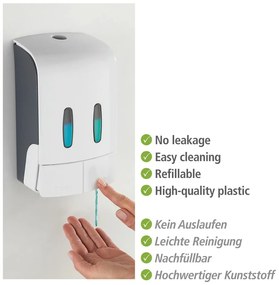 Dispenser di sapone in plastica bianco da parete 0,96 l Tartas - Wenko