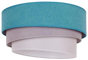 Duolla - Plafoniera TRIO 1xE27/15W/230V diametro 45 cm turchese/grigio/bianco