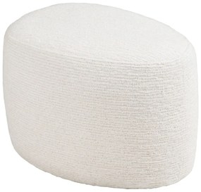 Poggiapiedi color crema con rivestimento in ciniglia Hilo – House Nordic