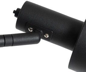 Lampada da terra moderna nera 2 luci - Stijn