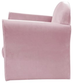 Sedia per bambini in velluto rosa chiaro Lil Sofa - Roba