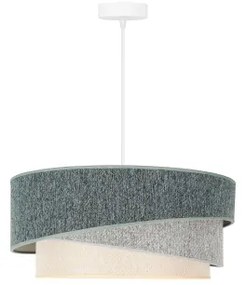 Duolla-Lampadario a sospensione con filo KOBO ECO REC. 1xE27/15W/230V diametro 45 cm verde/grigio/color crema