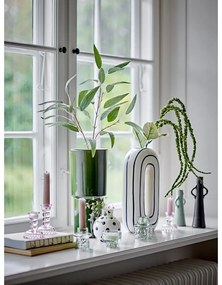 Vaso bianco in ceramica dipinto a mano (altezza 11 cm) Fian - Bloomingville