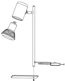 Eglo 98856 - Lampada da tavolo LED CEPPINO 1xGU10/4,5W/230V bianco