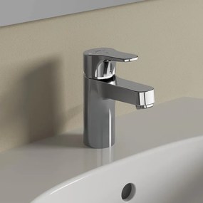 Rubinetto per lavabo a canna media Cerabase cromo in ottone IDEAL STANDARD P 15.2 cm H 17 cm