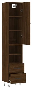 Credenza rovere marrone 34,5x34x180 cm in legno multistrato