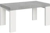 Tavolo da Pranzo Roxell 160x90 Allungabile fino a 264 cm in Nobilitato Colore: Cemento Bianco