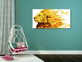 Quadro su tela – Leone infuocato