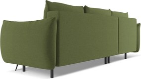 Divano angolare verde (con penisola a sinistra) Malie – Makamii