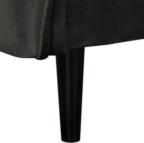 Divano grigio scuro con rivestimento in velluto 138 cm Juli – Ropez