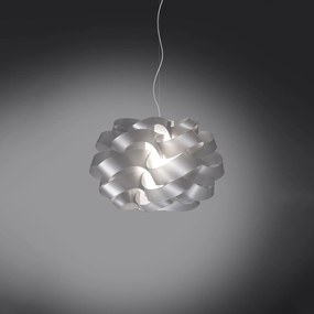 Lampadario Moderno Cloud Polilux ® Argento E Metallo Cromo 2 Luci E27