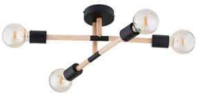 Lampadario a plafone OTELLO 4xE27/15W/230V nero/beige