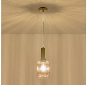 Lampadario a sospensione con filo 1xE27/15W/230V marrone pr. 13 cm