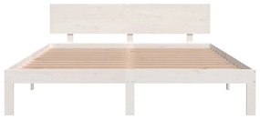 Giroletto bianco 160x200 cm in legno massello di pino