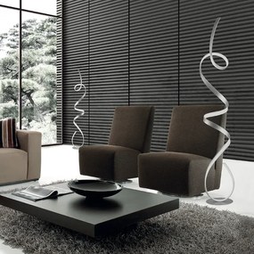 Piantana LUMEN a LED in metallo Silver H160 cm