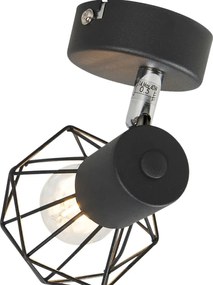 Faretto intelligente nero girevole e inclinabile con Wi-Fi P45 - Mosh