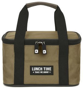 Borsa porta pranzo termica 4,8 L marrone con manici