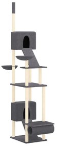 Albero per gatti pavimento soffitto grigio scuro 277-303 cm