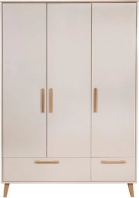 Armadio per bambini color crema/di colore naturale con effetto rovere 138x200x55 cm Jil – Roba