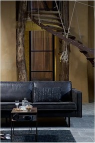 Divano nero con rivestimento in finta pelle 190 cm Rodeo – WOOOD