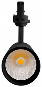 Faro LED 34W per Binario Trifase, 38°+60° Nero, PHILIPS Xitanium CRI92 Colore  Bianco Caldo 2.700K