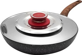 Coperchio Magico Antiodore Ø31 cm Ventur Magic in Acciaio Inox Pomolo in Bachelite Cooker Rosso...