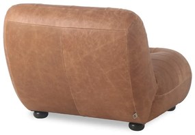 Poltrona marrone cognac con rivestimento in pelle Wyatt – Dutchbone