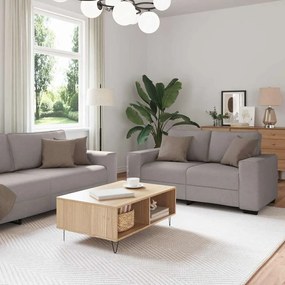 Set Di Divani 2 Pz Con Cuscini Tortora İn Tessuto /