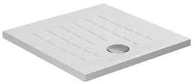 Piatto doccia 80x80 H 4 quadrato in ceramica bianca con antiscivolo Cube
