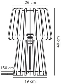 Nordlux - Lampada da tavolo GROA 1xE27/40W/230V