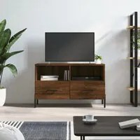 Mobile Porta TV Rovere Marrone 80x36x50 cm in Legno Multistratocod mxl 80913