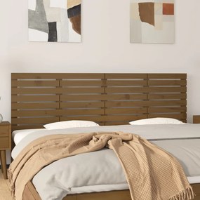 Testiera Da Parete Ambra 206x3x63 Cm İn Legno Massello Di Pino /