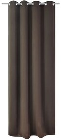 Tenda Oscurante Con Occhielli İn Metallo 270x245 Cm Marrone /