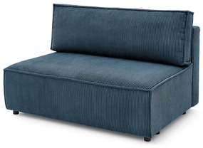 Modulo divano in velluto a coste blu scuro, pezzo centrale Nihad modular - Bobochic Paris
