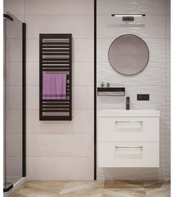 Mobile sottolavabo e lavabo Remix New per vasca centrale bianco lucido L 75 x H 57.7 x P 33 cm 2 cassetti