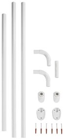 WENKO 19216100 - Supporto per asta UNIVERSALE 2,5x2,5 cm, bianco