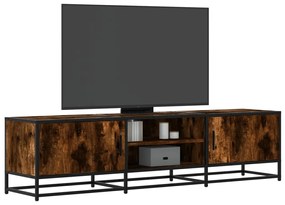 Mobile Tv Rovere Fumo 160x35x41 Cm Legno Multistrato E Metallo /