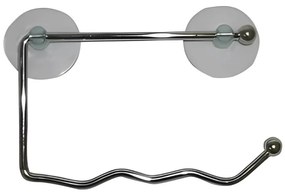 Portarotolo per carta igienica con ventose 10x17 cm cromo lucido