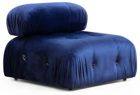 Modulo divano in velluto blu scuro (pezzo centrale) Bubble - Artie